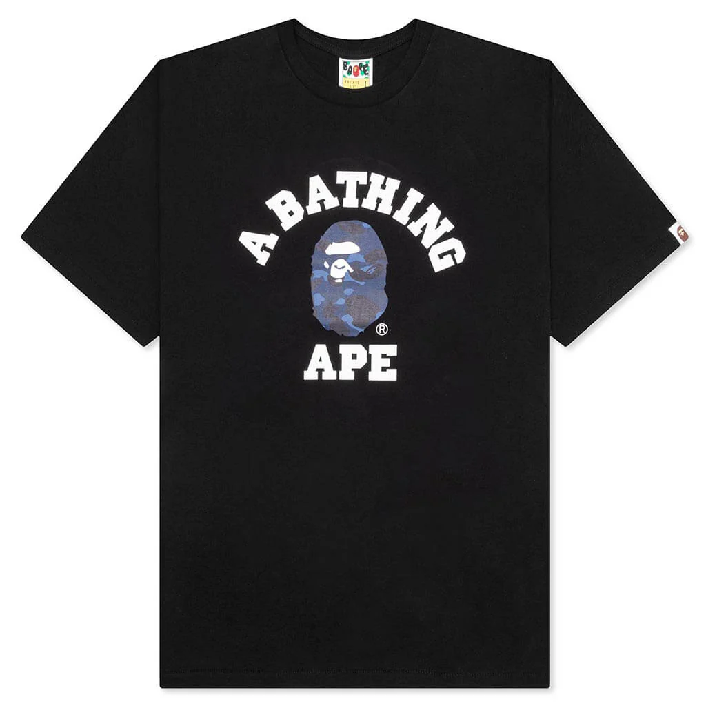 Color Camo College Tee - Black/Navy