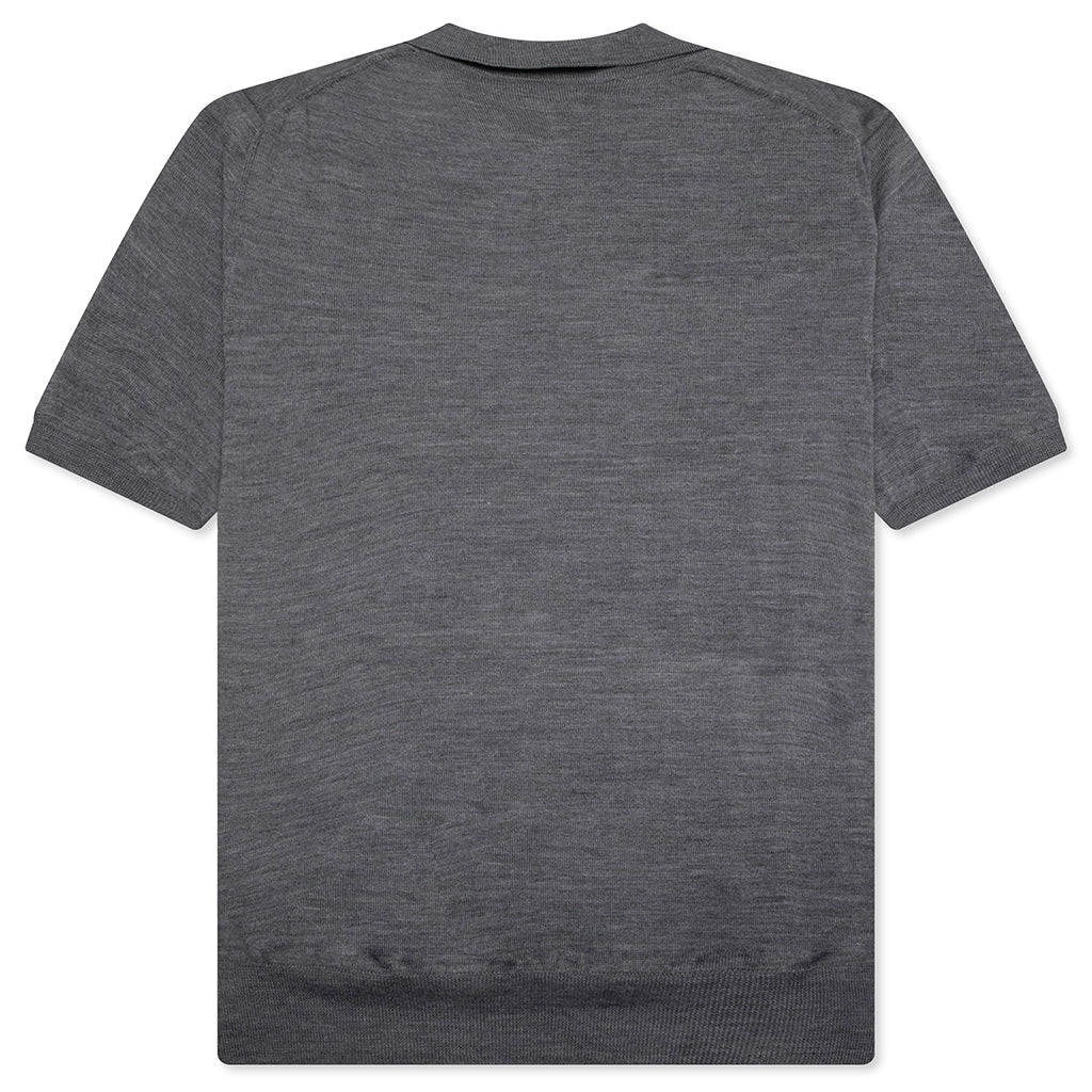Red Emblem S/S Polo Neck - Grey - Image 2