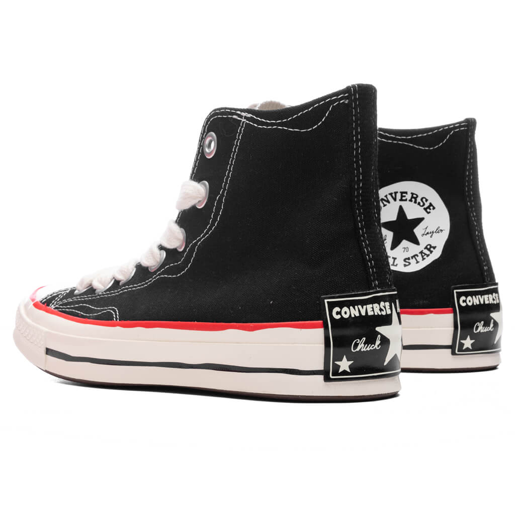 Chuck 70 Hi Sketch - Black/White/Red - Image 3