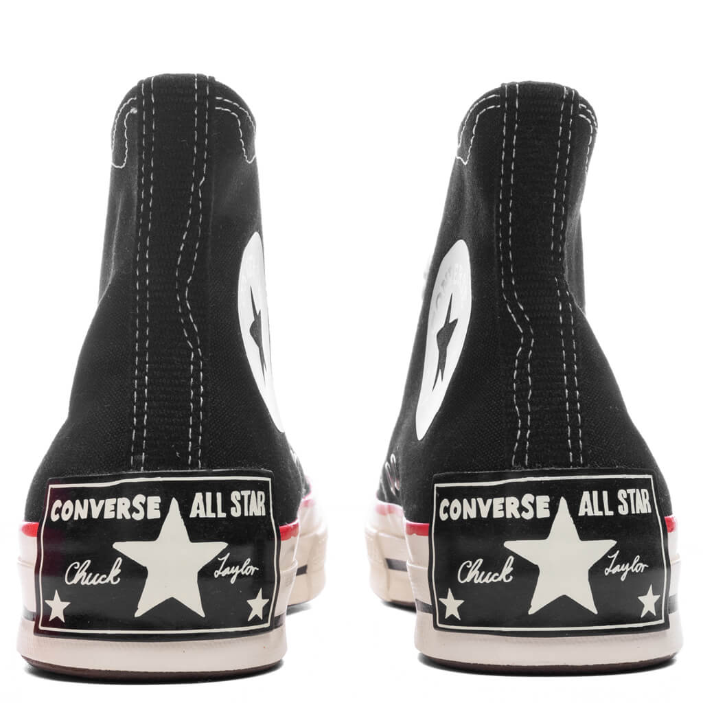 Chuck 70 Hi Sketch - Black/White/Red - Image 4