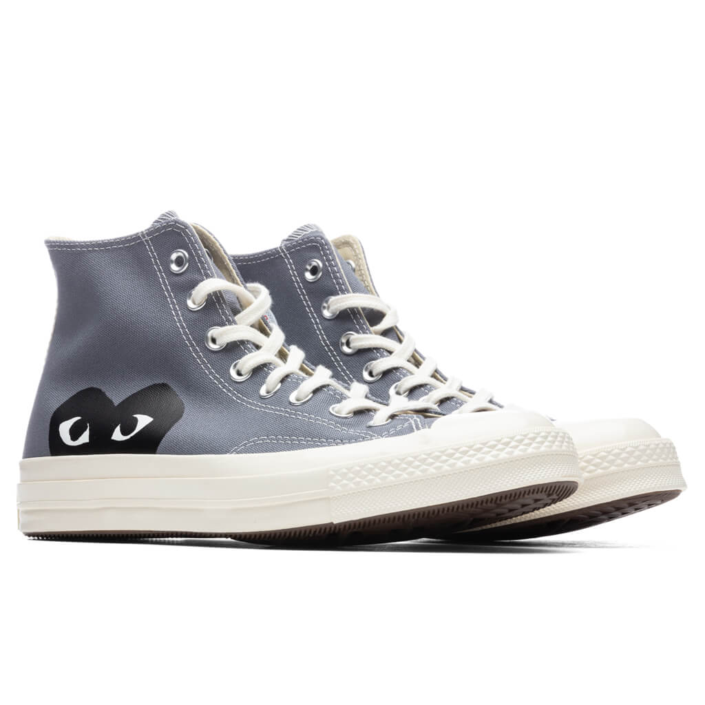Converse x Comme Des Garcons PLAY All Star Chuck '70 Hi - Grey - Image 2