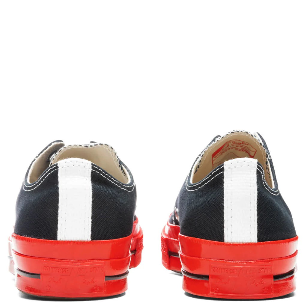 Converse x Comme Des Garcons PLAY All Star Chuck '70 Ox Red Sole - Black - Image 4