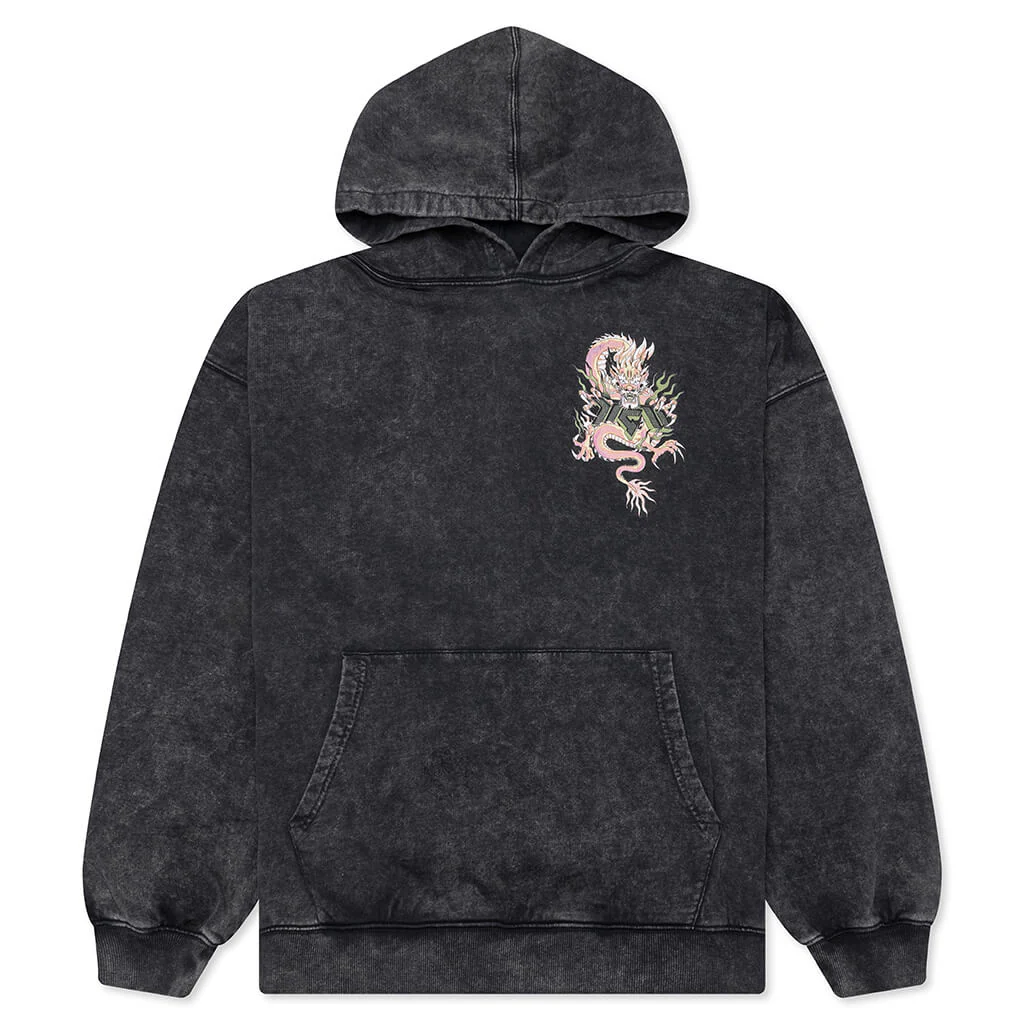 Dilong Oversized Hoodie - Black Corrosion