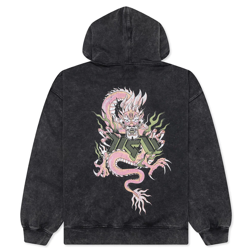 Dilong Oversized Hoodie - Black Corrosion - Image 2