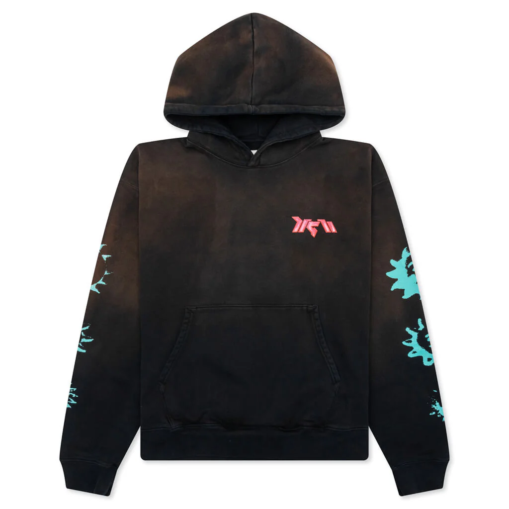 Xiao Long Oversized Hoodie - Bleached Black