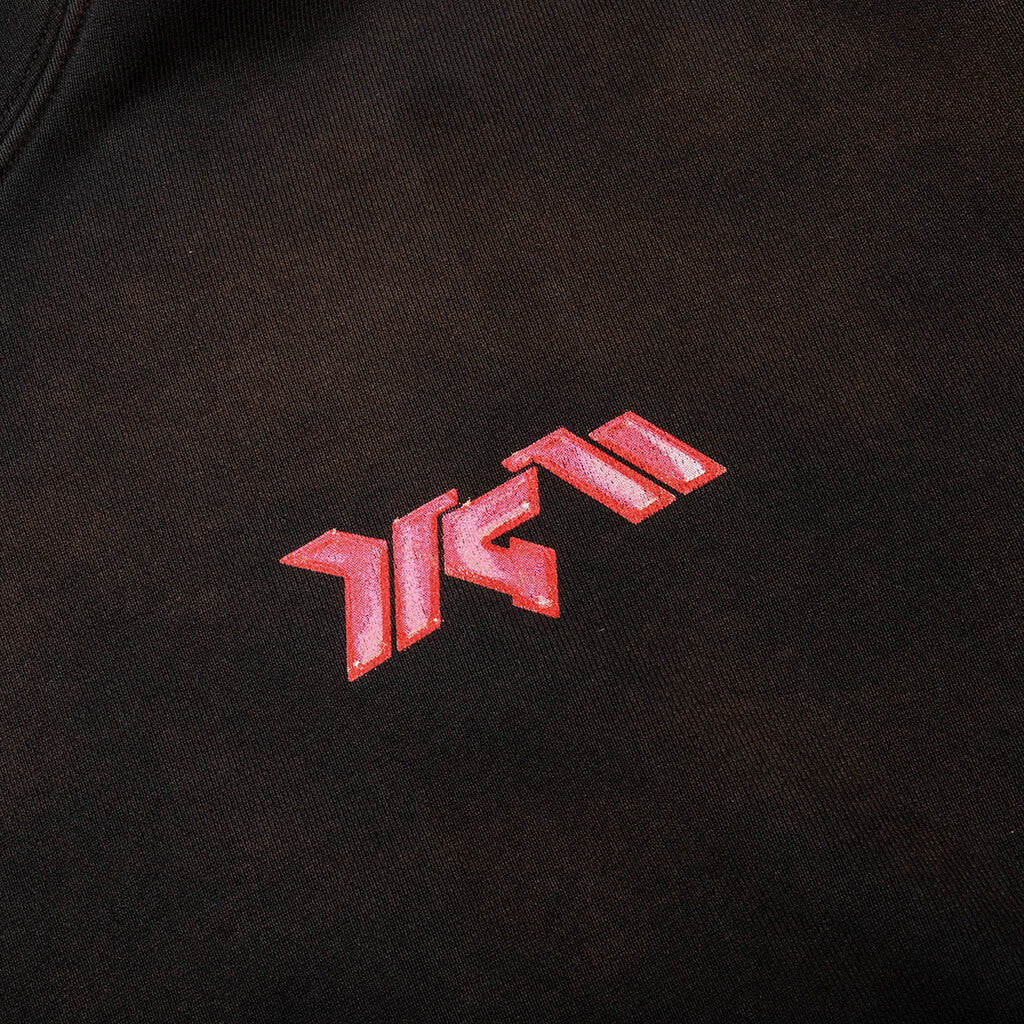 Xiao Long Oversized Hoodie - Bleached Black - Image 3
