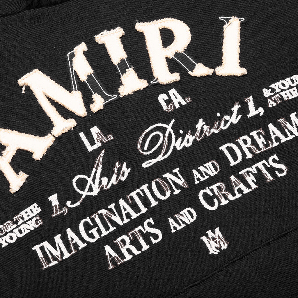 Distressed Arts District Hoodie - Black - Image 3
