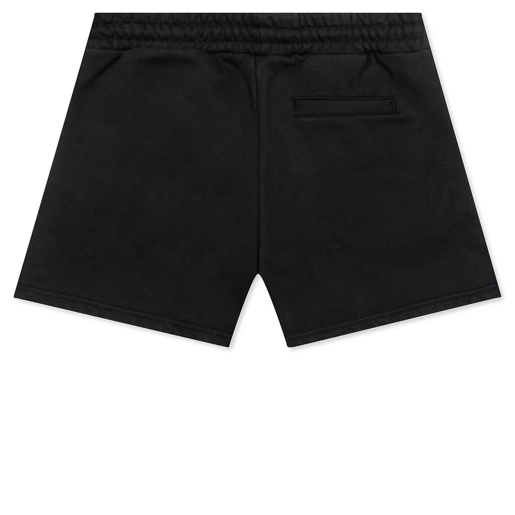 Distressed Shorts Small Logo - Black - Image 2