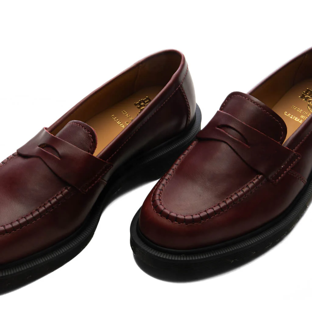 Delapre Penny Loafer - Burgundy - Image 3