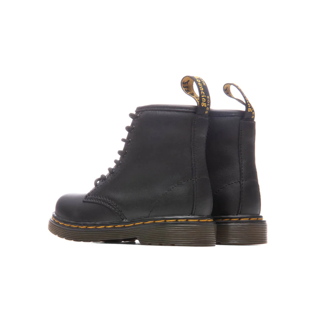 Toddler 1460 Softy T Leather Lace Up Boots - Black - Image 3