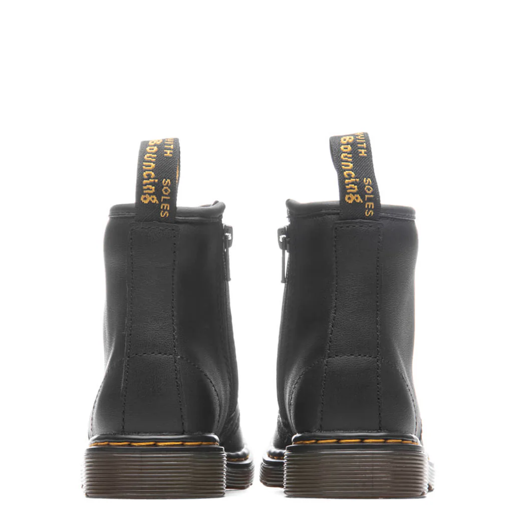 Toddler 1460 Softy T Leather Lace Up Boots - Black - Image 4