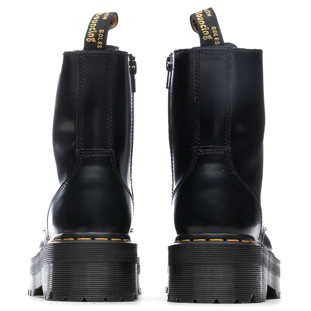 Women's Jadon Smooth Leather Platform Boots - Black - Image 4