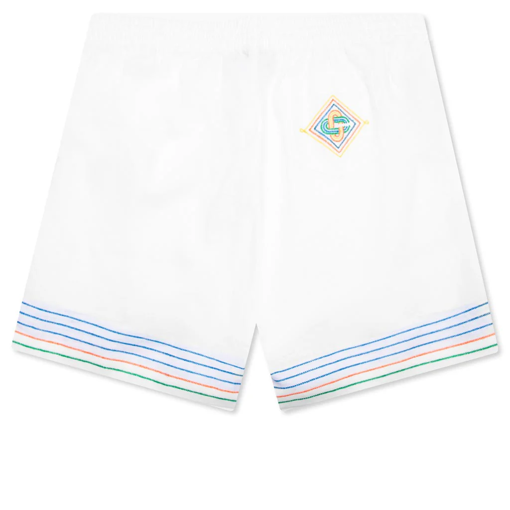 Embroidered Linen Shorts - Le Fil De La Musique - Image 2
