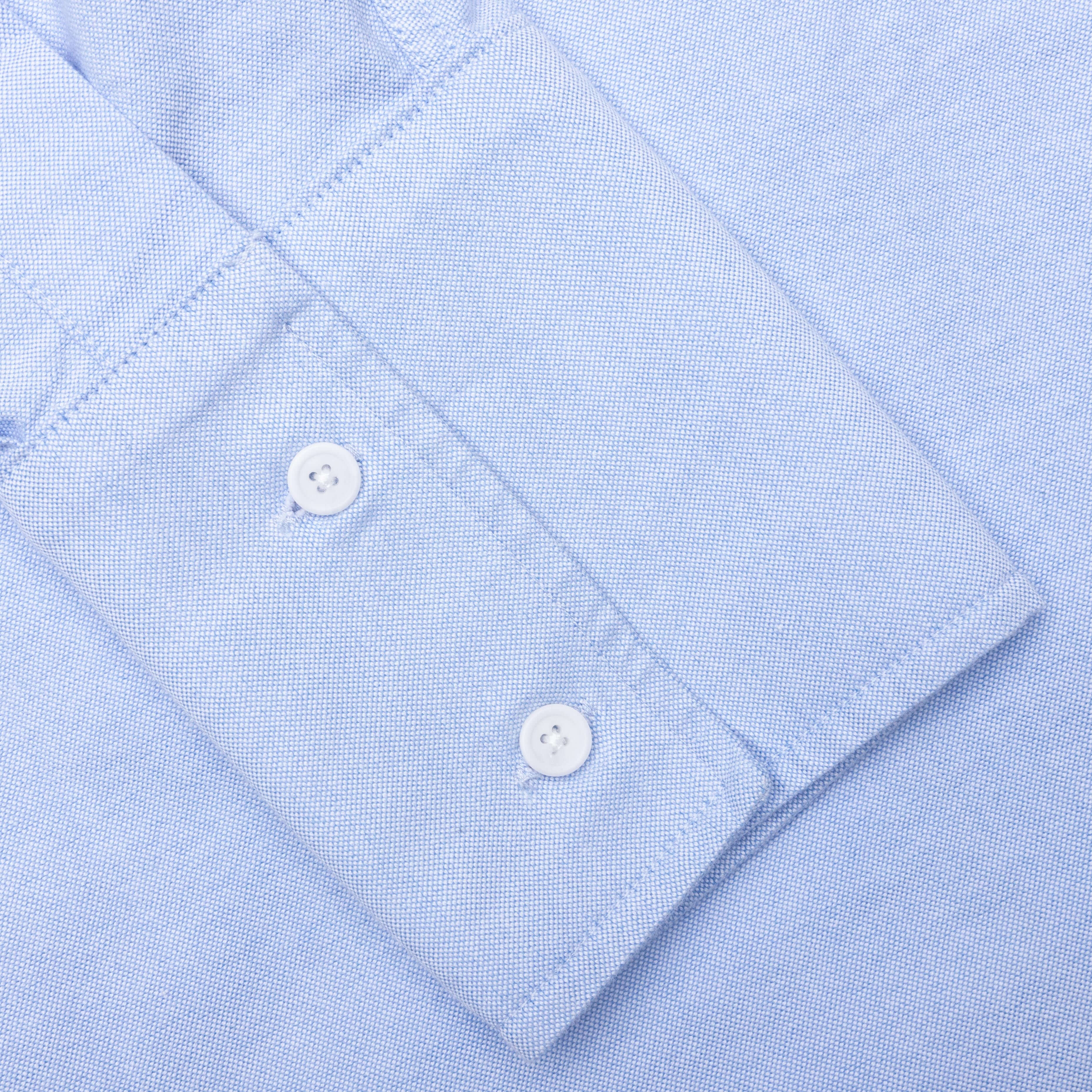 Enamel Button Oversized Shirt - Light Blue - Image 4