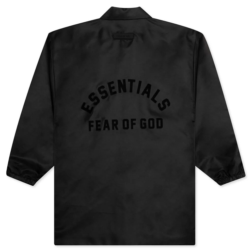 Kid’s Essentials Core Coaches Jacket - Jet Black - Image 2