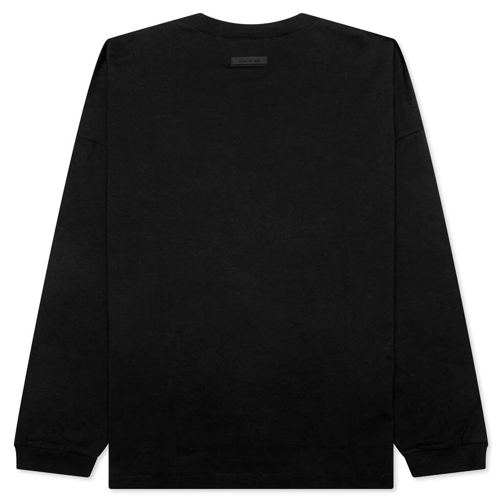 Essentials L/S Tee - Jet Black - Image 2
