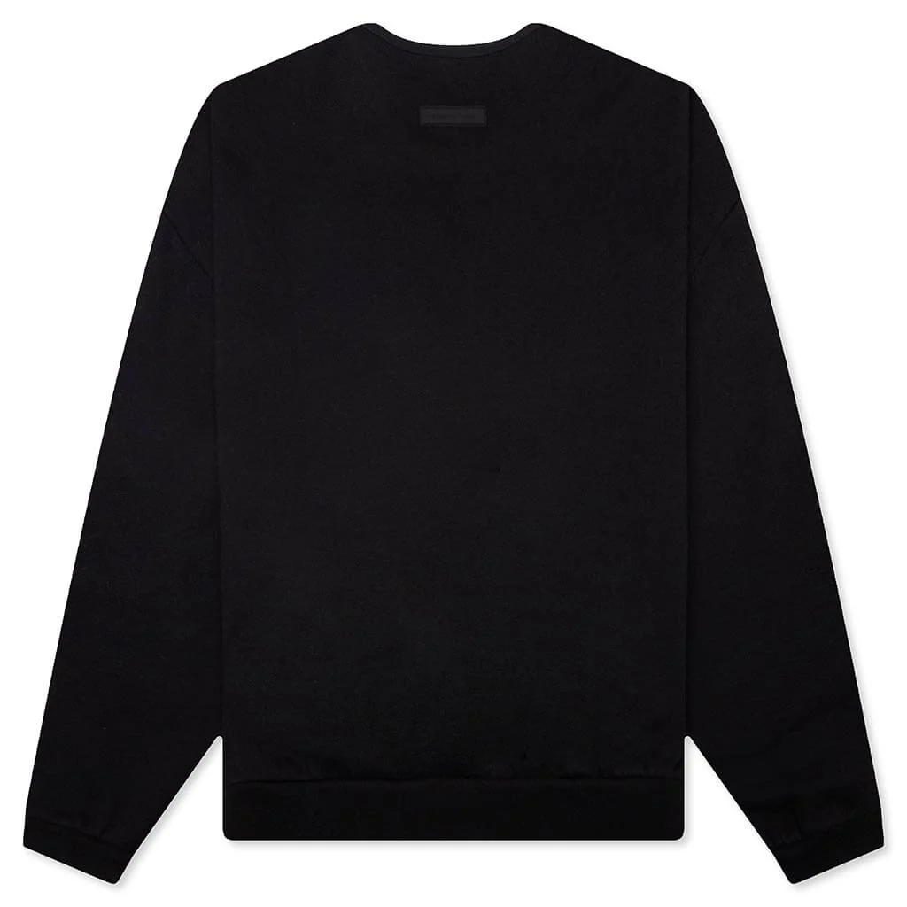 Crewneck Sweater - Jet Black - Image 2