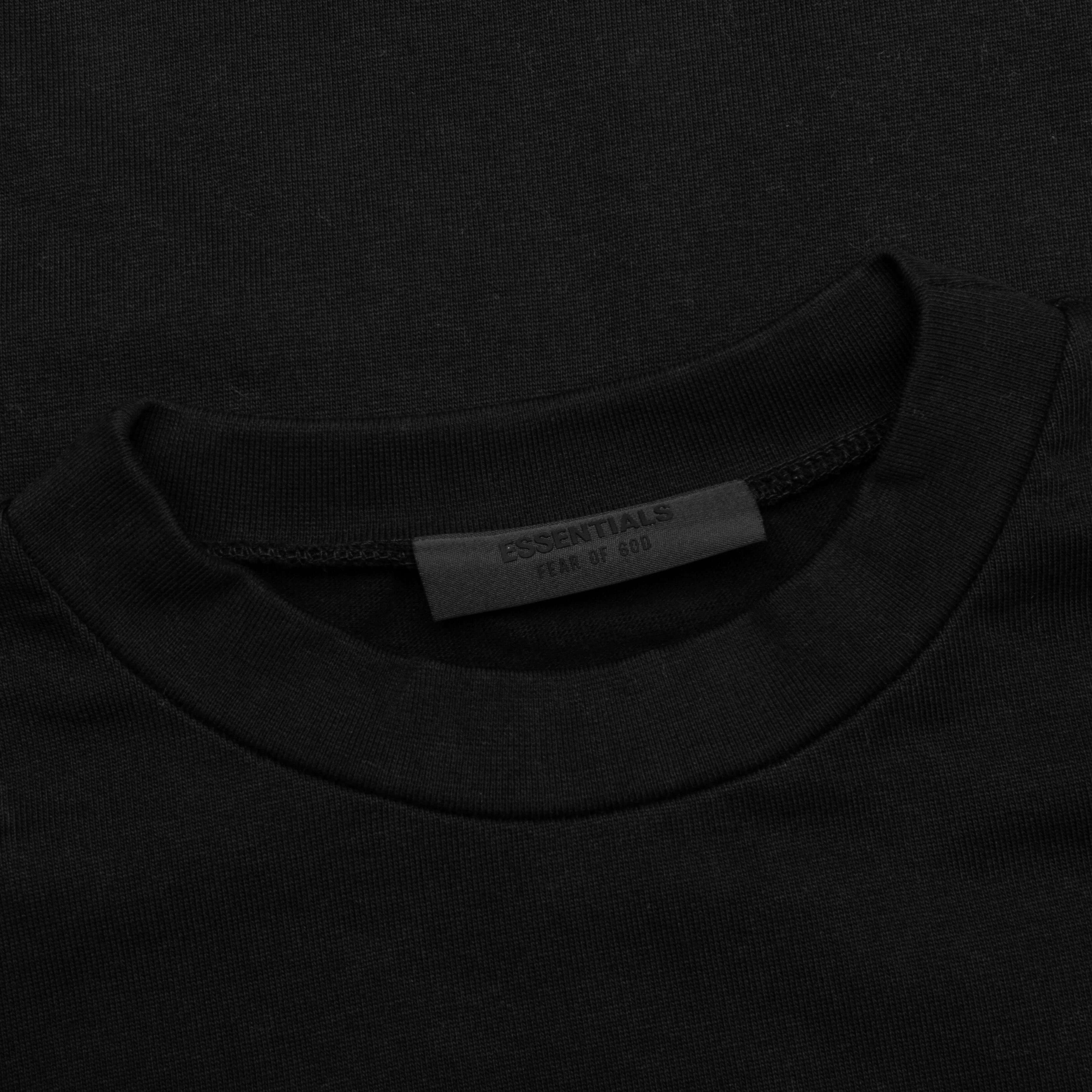 Heavy Jersey Crewneck T-Shirt - Jet Black - Image 3