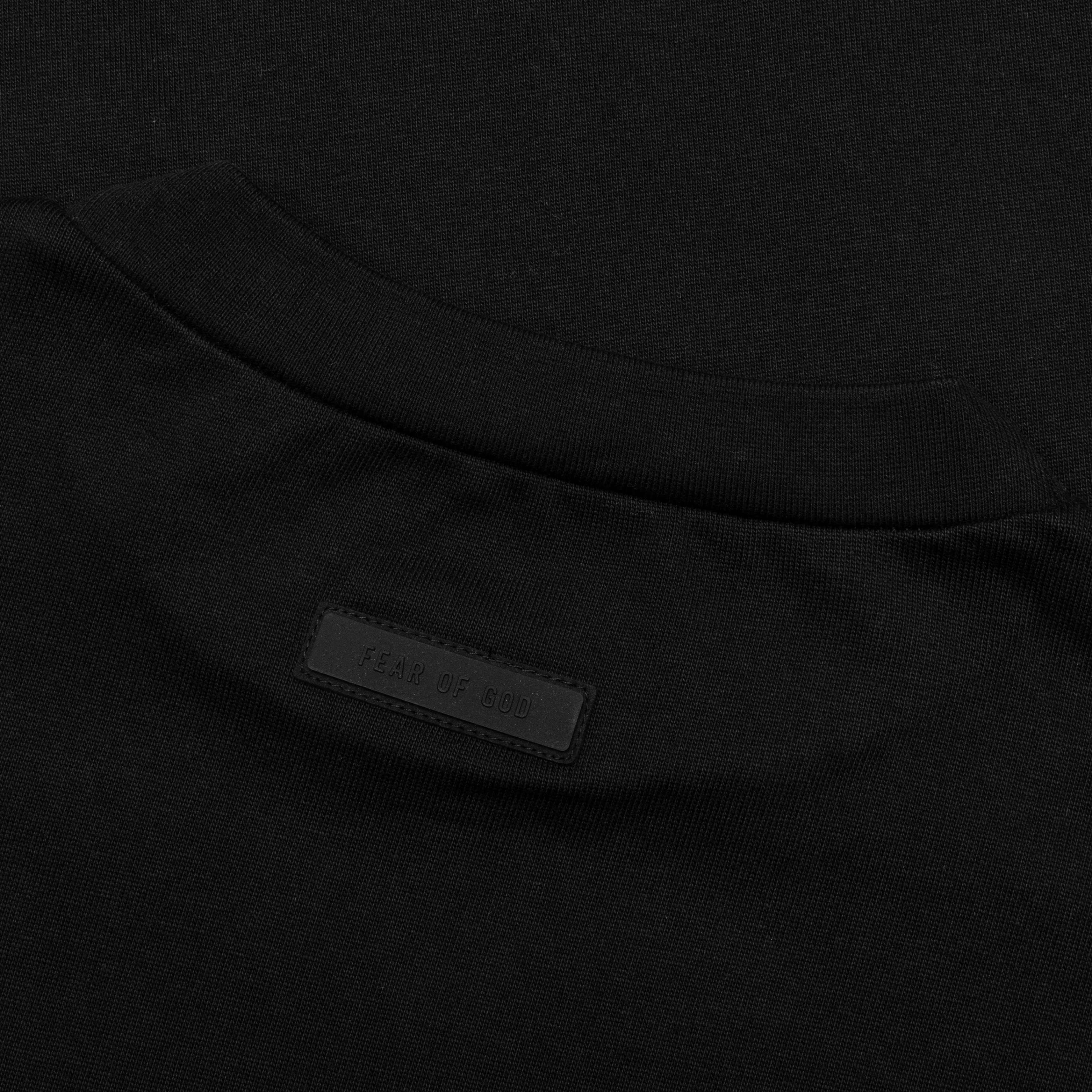 Heavy Jersey Crewneck T-Shirt - Jet Black - Image 5