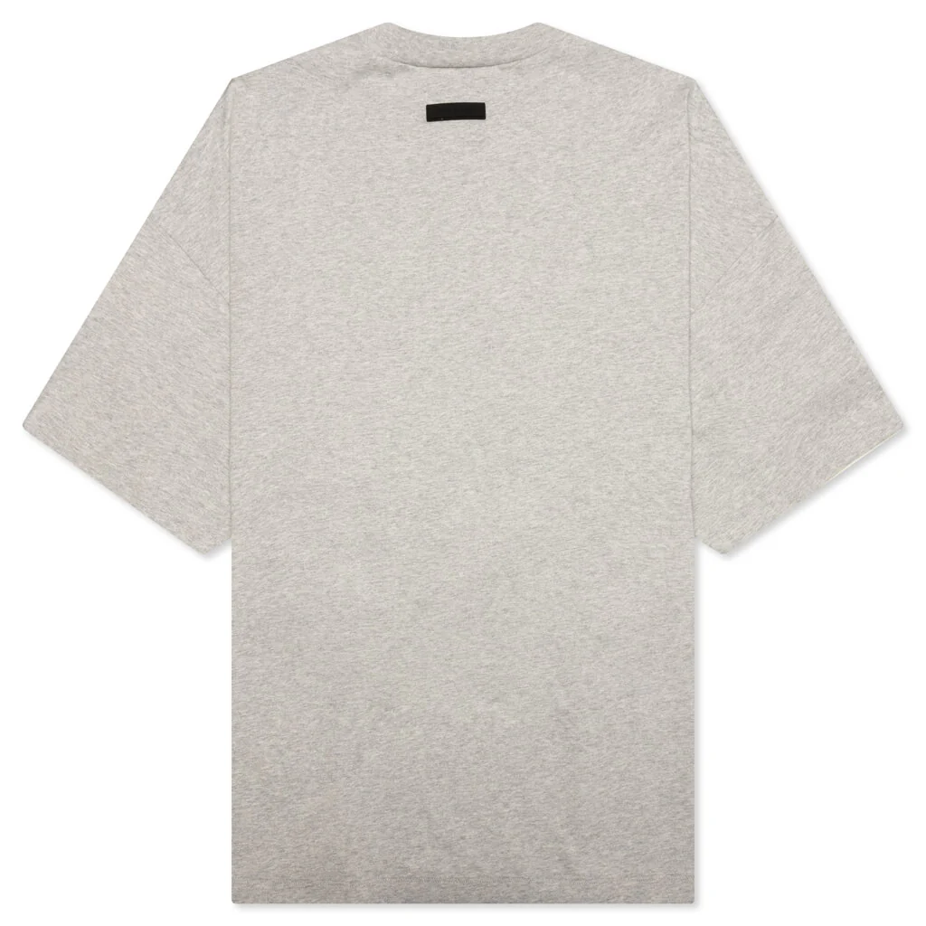 Crewneck T-Shirt - Light Heather Grey - Image 2
