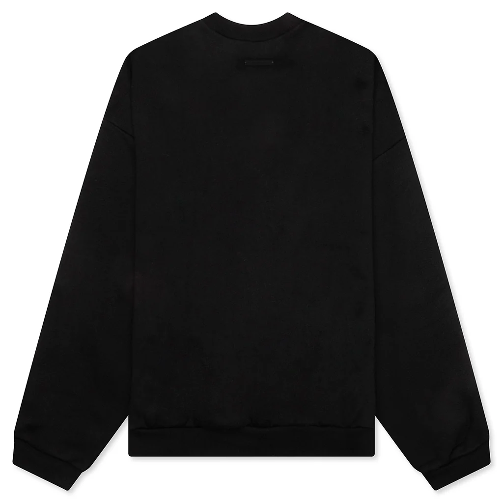 Fleece Crewneck - Black - Image 2