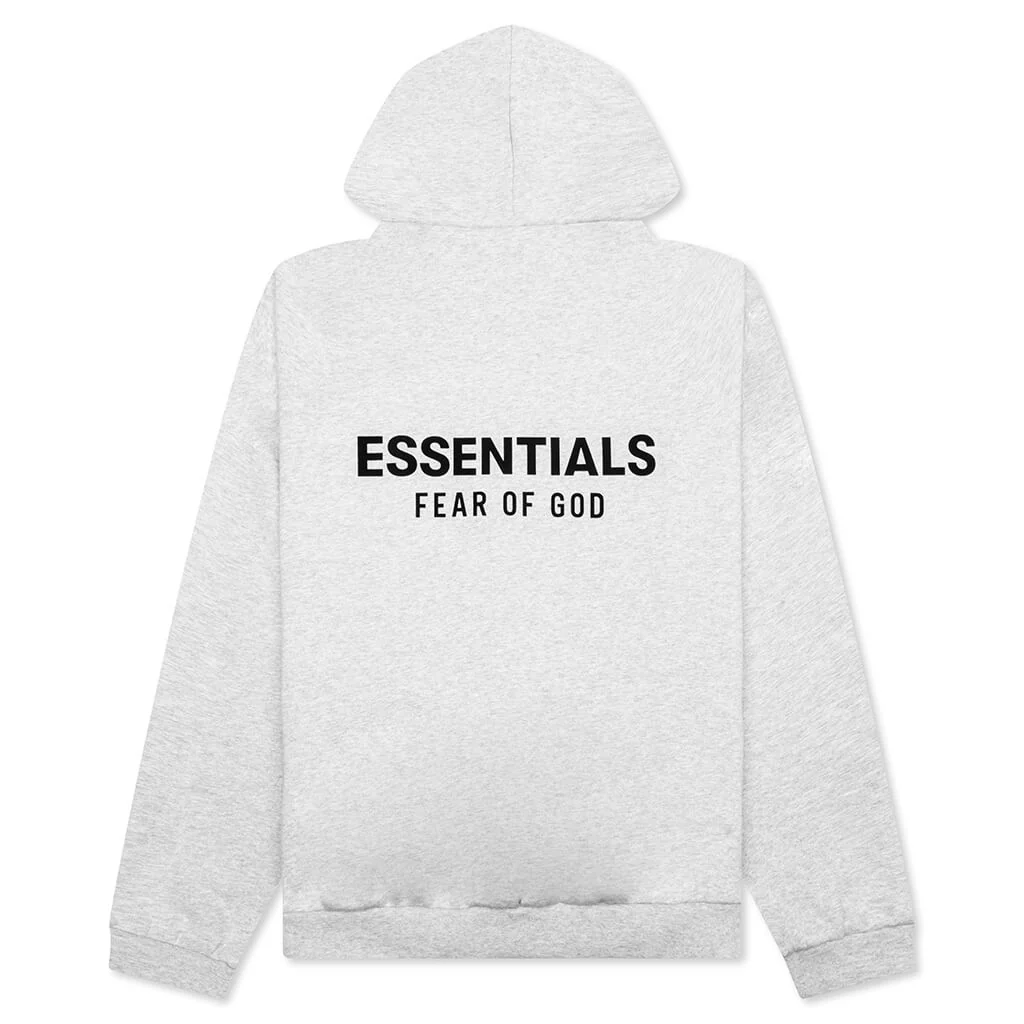 Fleece Hoodie - Light Heather Gray - Image 2