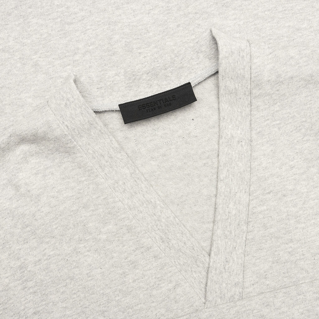 Football Tee - Light Heather Grey - Image 3