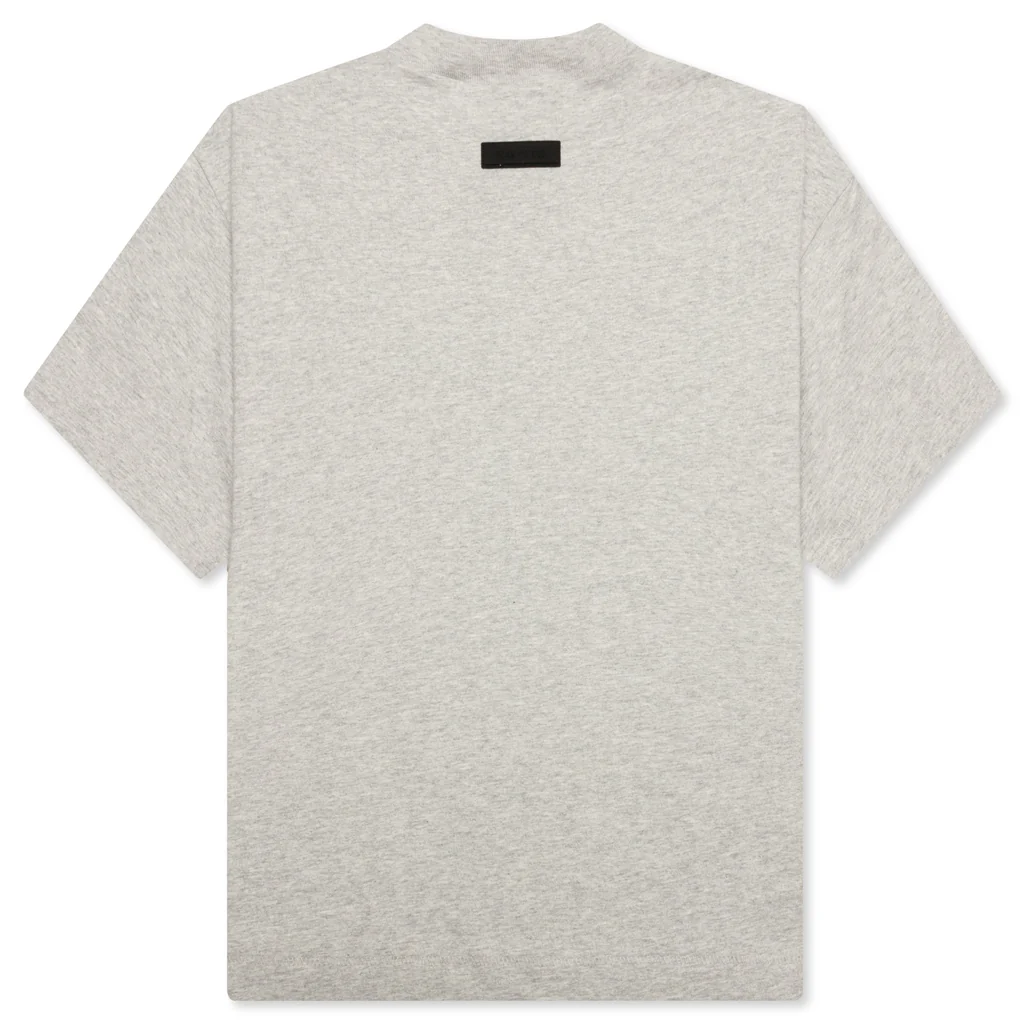 Kid's Crewneck T-Shirt - Light Heather Grey - Image 2
