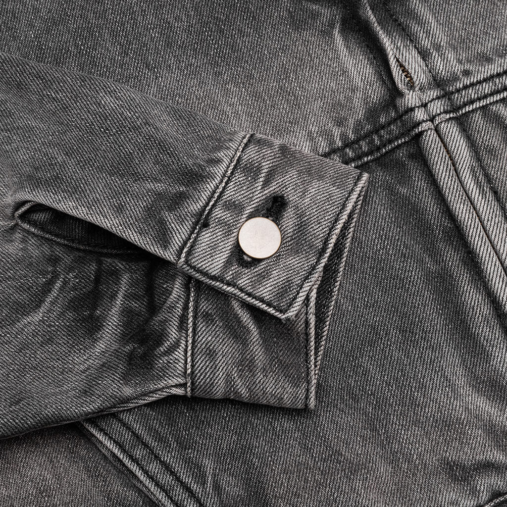 Kid's Denim Trucker Jacket - Vintage Black - Image 5