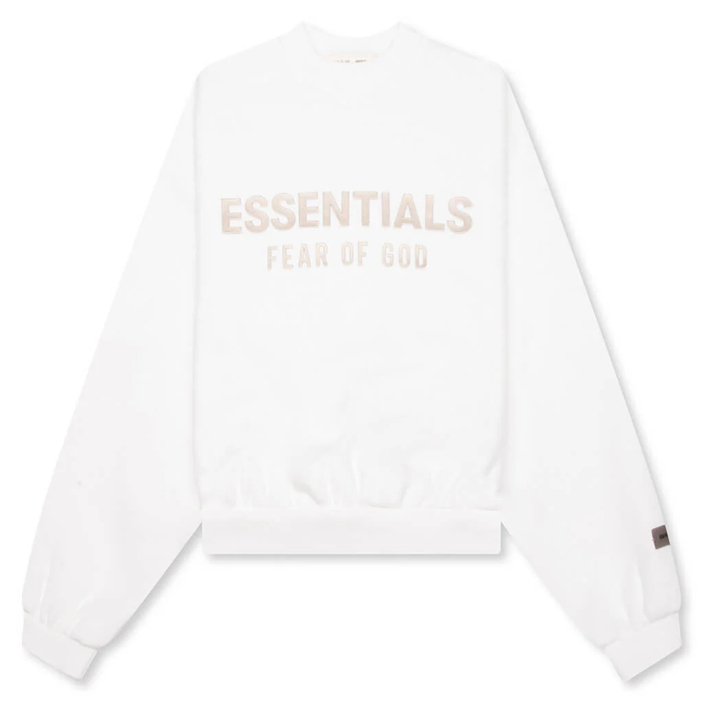 Kid's Fleece Crewneck - Cloud White