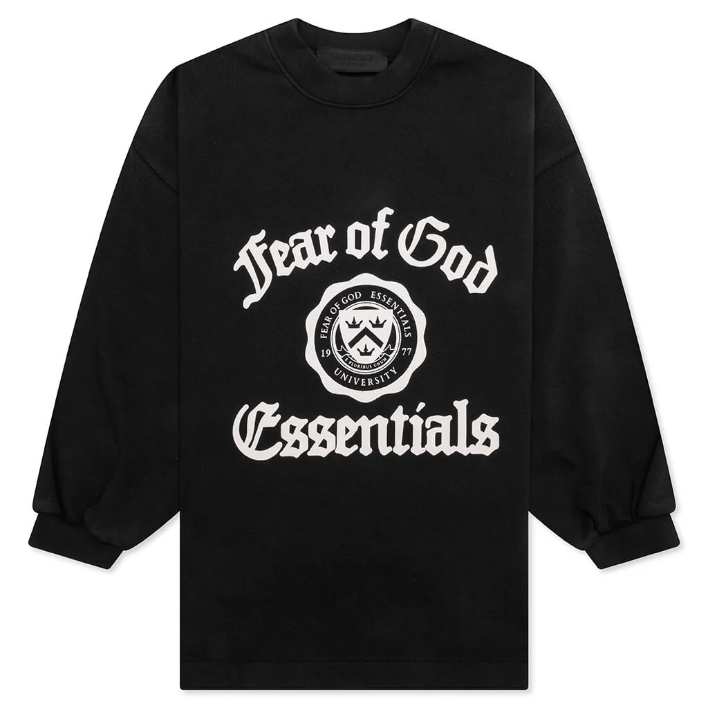 Kid's Heavy Long Sleeve Tee - Black