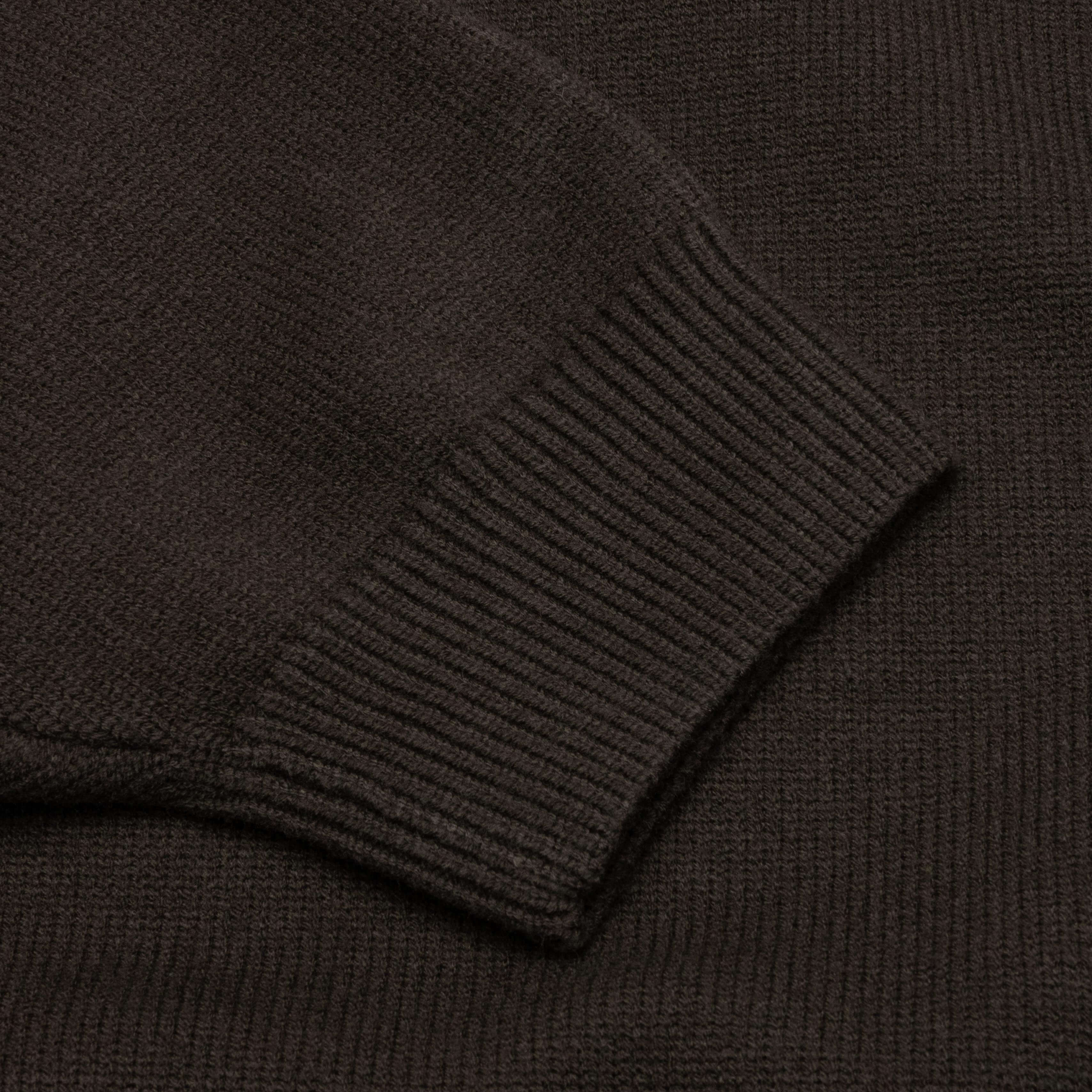 Knit L/S Polo - Off Black - Image 4
