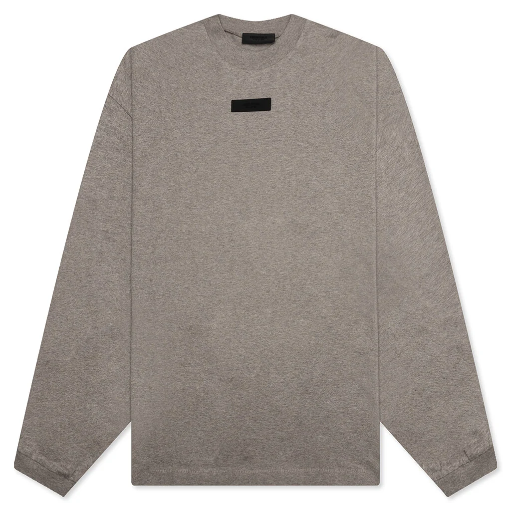 Essentials L/S Tee - Heather Grey