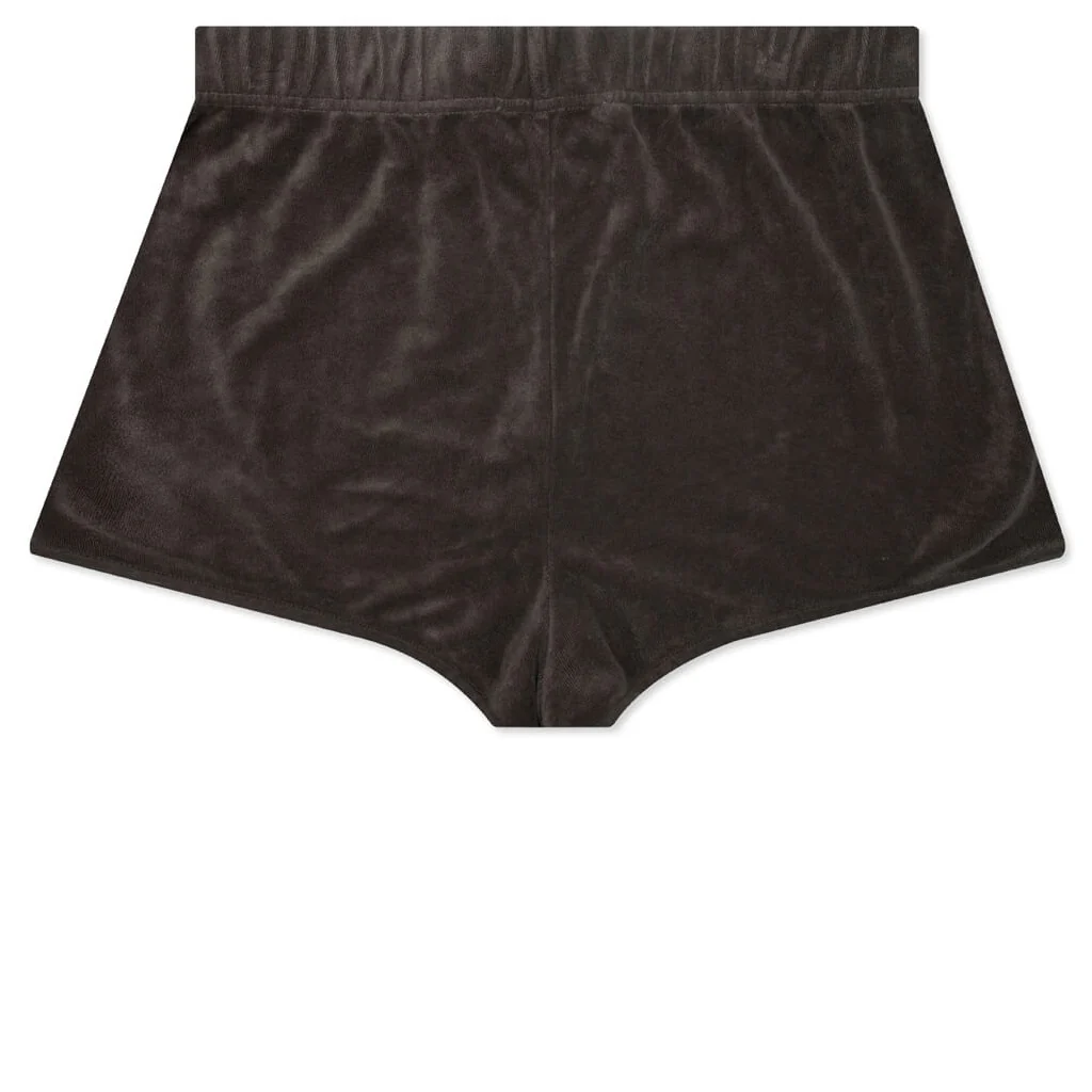 Women's Terry Beach Short - Off Black - Image 2