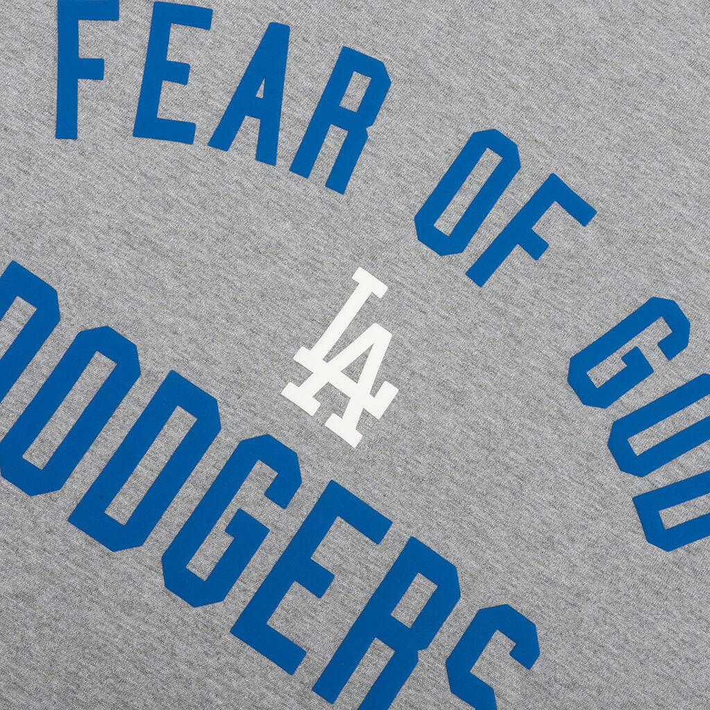 Fear of God Essentials x MLB Dodgers 90's Tee - Concrete Heather - Image 3