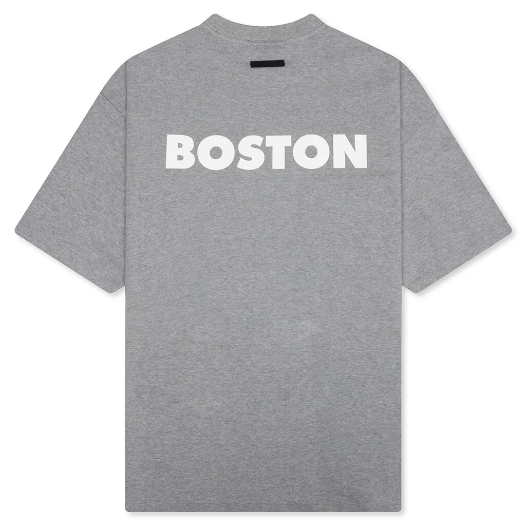 Fear of God Essentials x NBA Celtics 90's Tee - Concrete Heather - Image 2