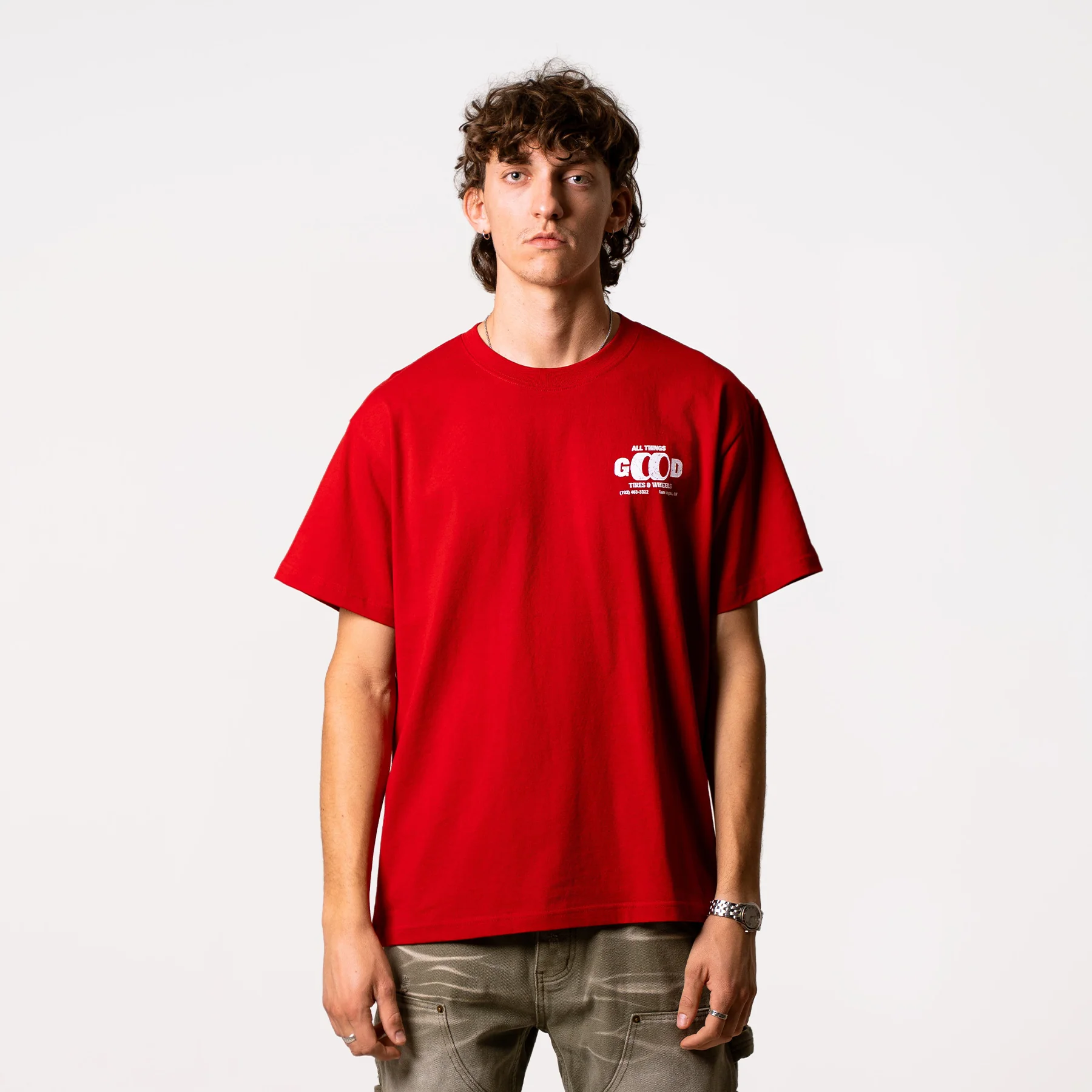 ATG Tires Tee - Red - Image 4
