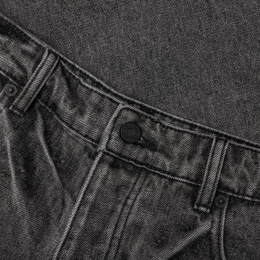Berry Wide Denim Short - Vintage Black - Image 3