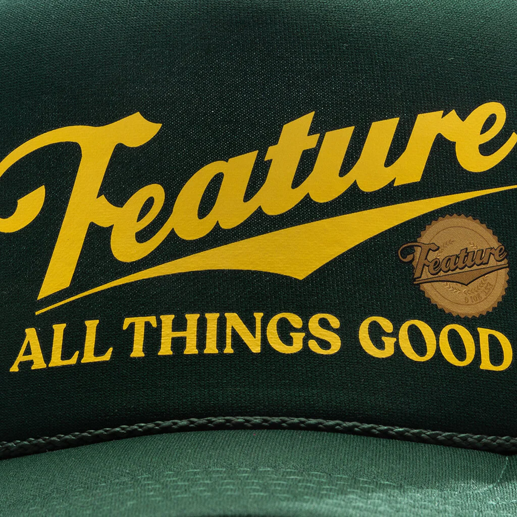 Draft Trucker Hat - Dark Green - Image 2
