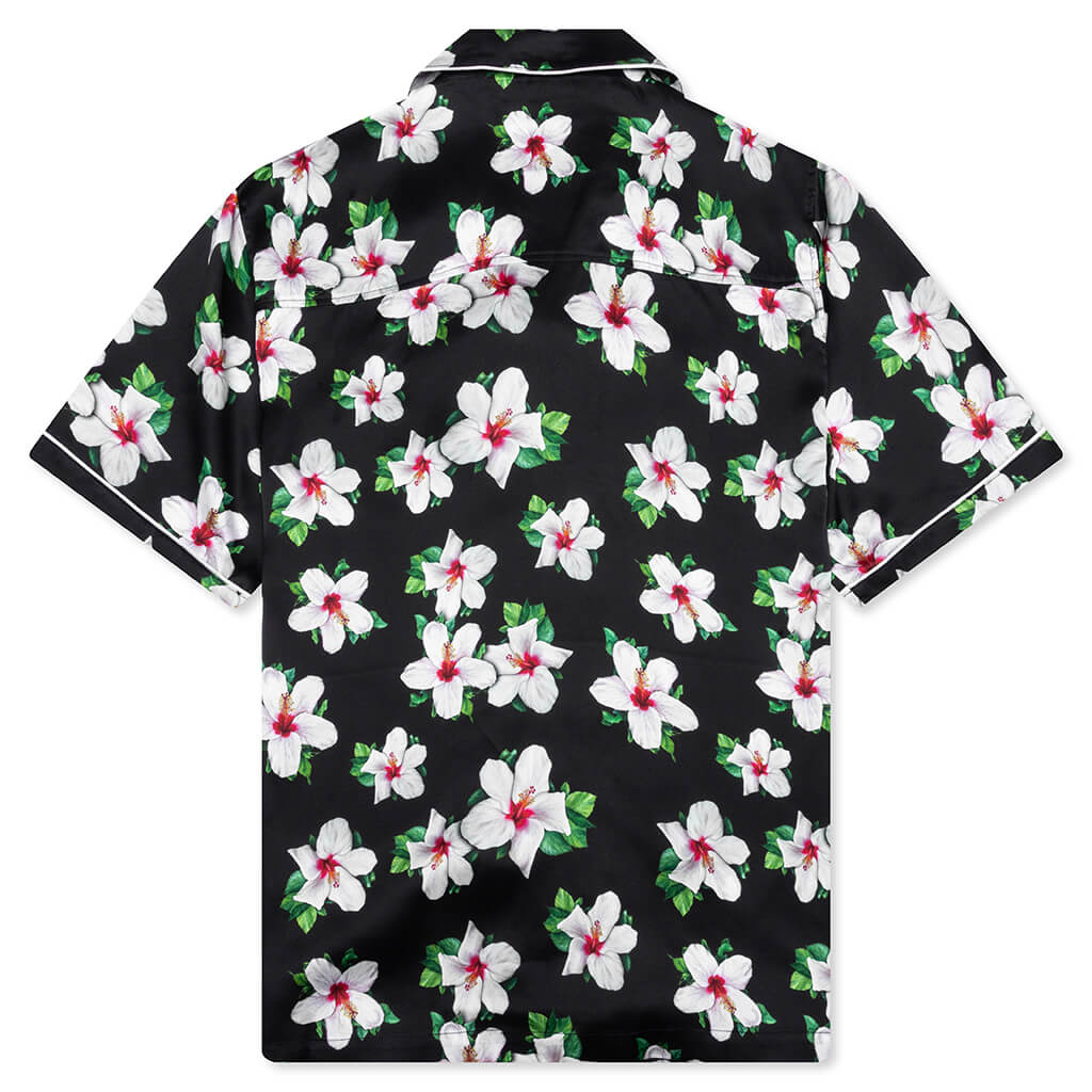 Howard Hawaiian Silk Shirt - Black - Image 2