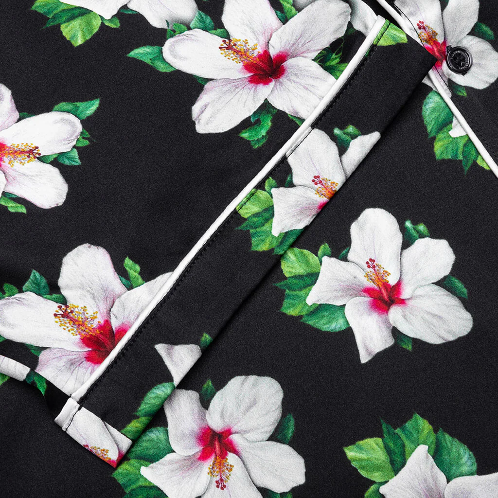 Howard Hawaiian Silk Shirt - Black - Image 5