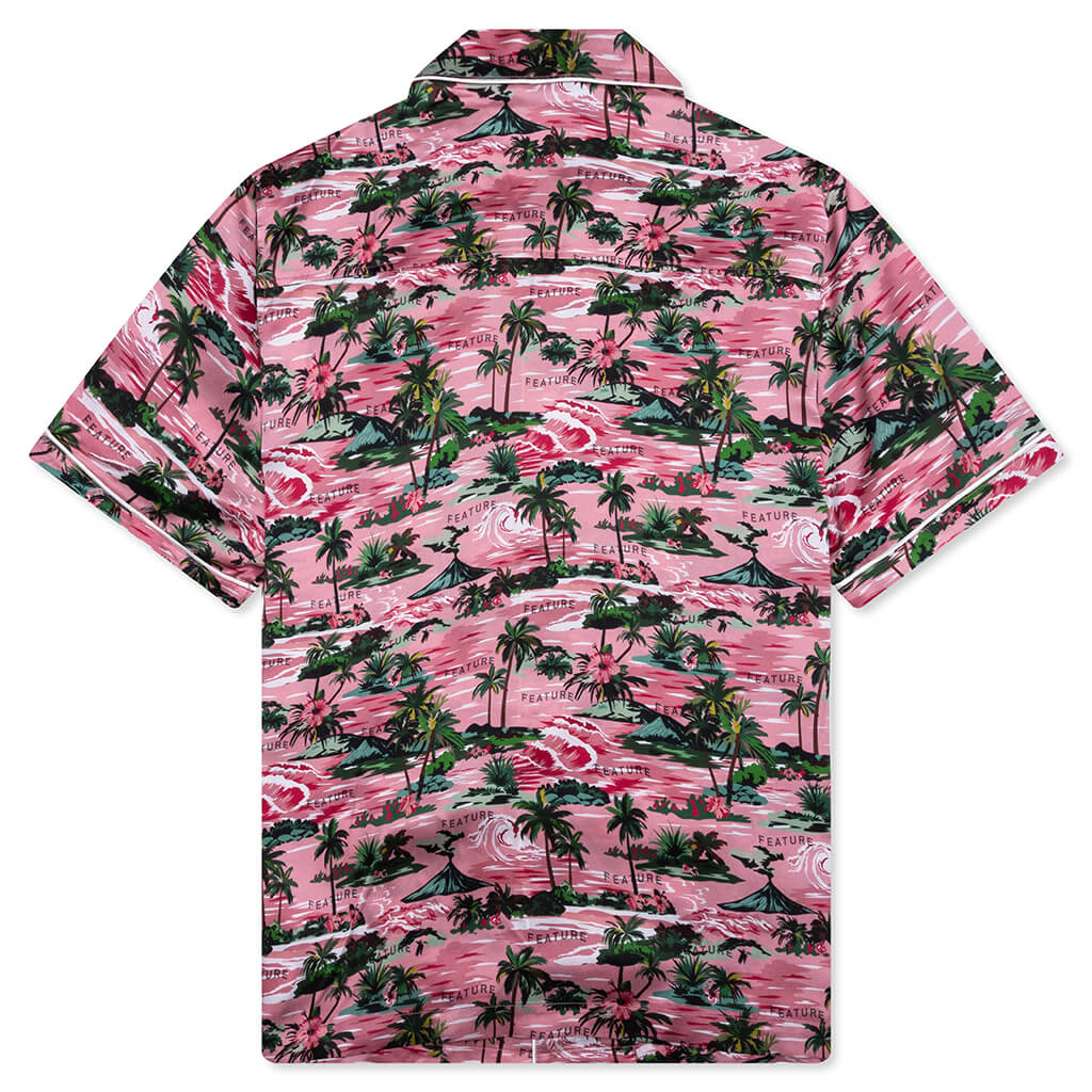 Hitchcock Hawaiian Silk Shirt - Red - Image 2