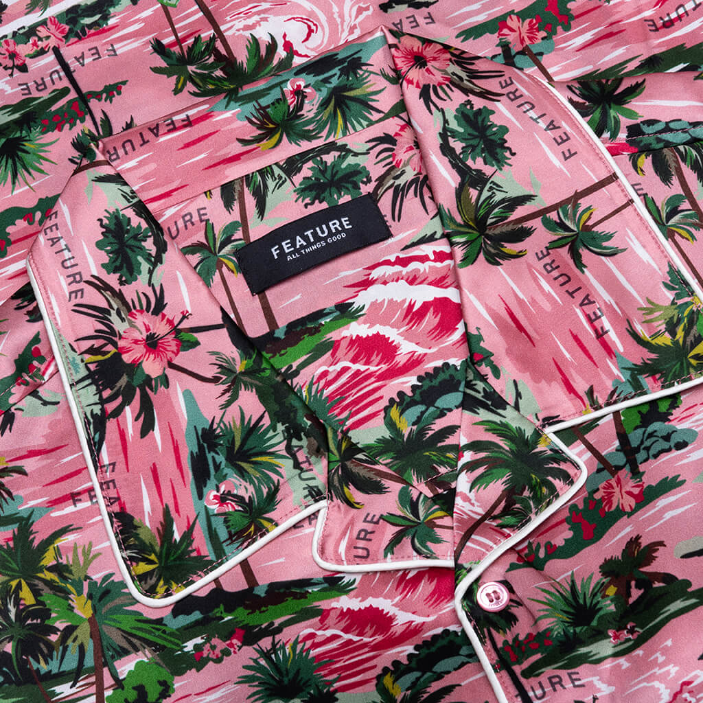 Hitchcock Hawaiian Silk Shirt - Red - Image 3