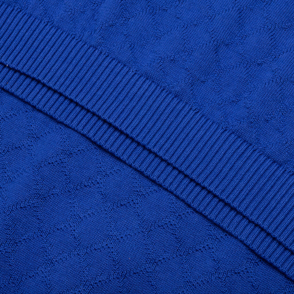 Hogan Pointelle Raglan Sleeve Sweater Polo - Indeevar Blue - Image 7