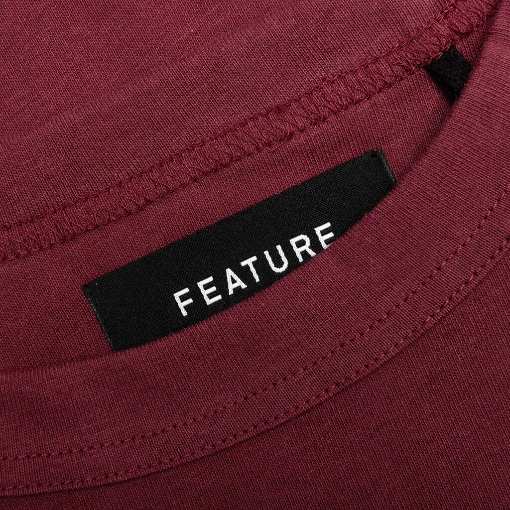 Jersey Braque Pocket Tee - Burgundy - Image 3