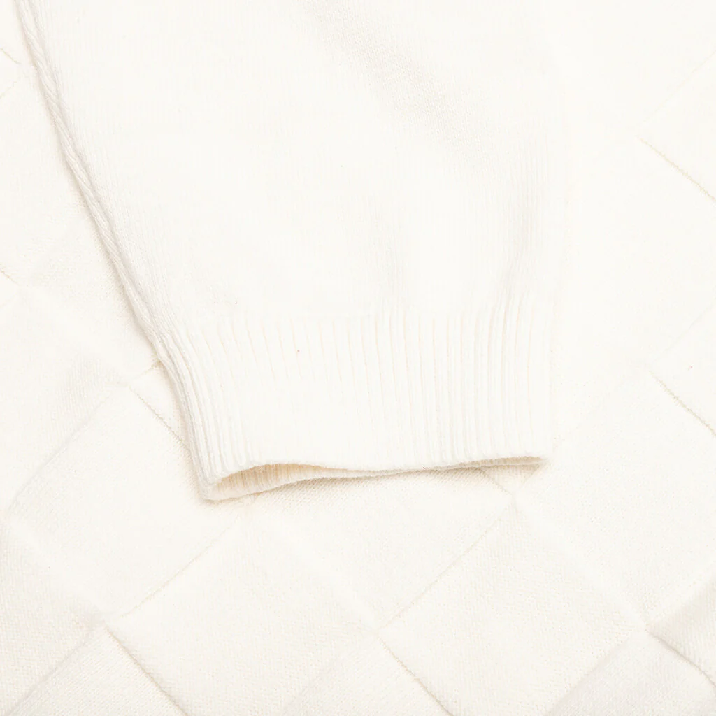 Palmer Checked L/S Sweater Polo - Clubhouse Cream - Image 5