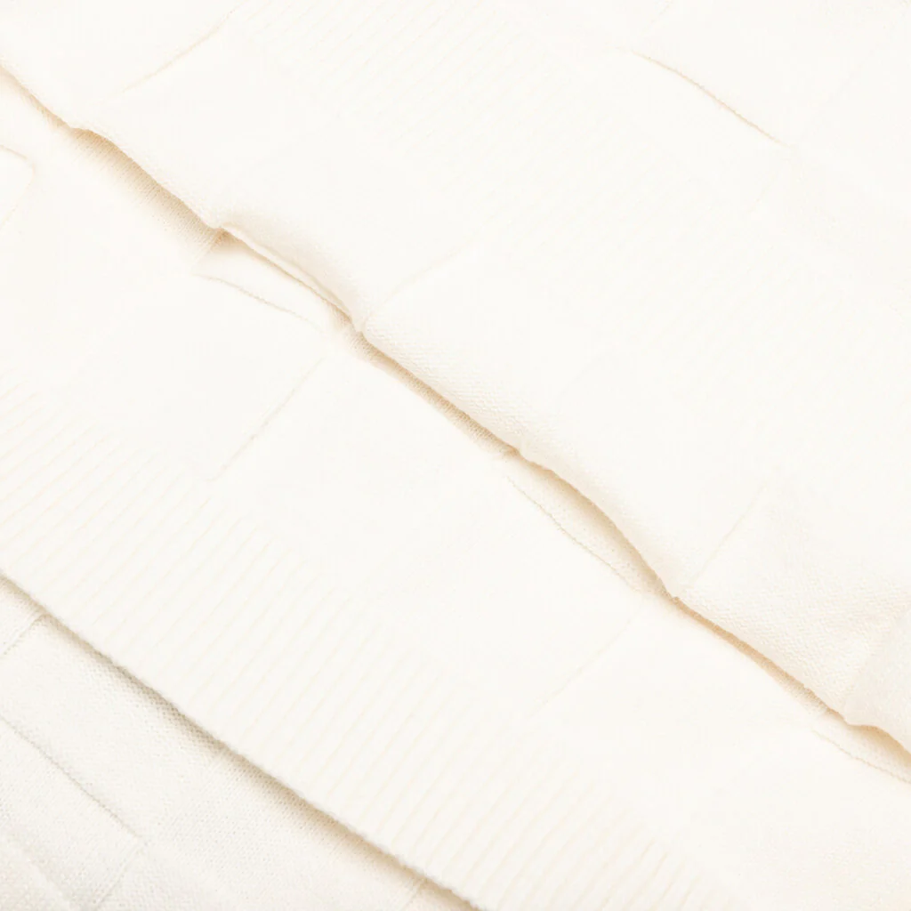 Palmer Checked L/S Sweater Polo - Clubhouse Cream - Image 7