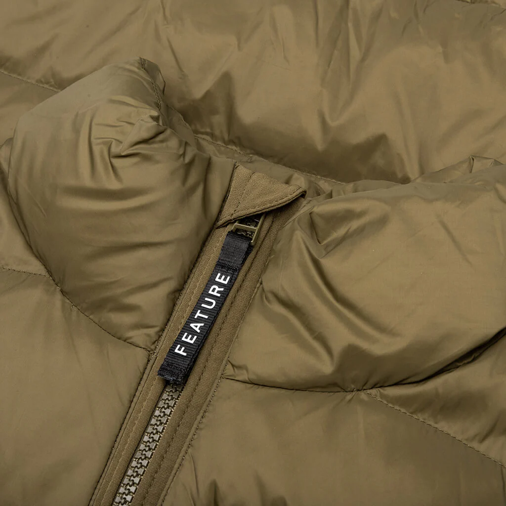 Sherman Convertible Puffer Vest - Olive - Image 3