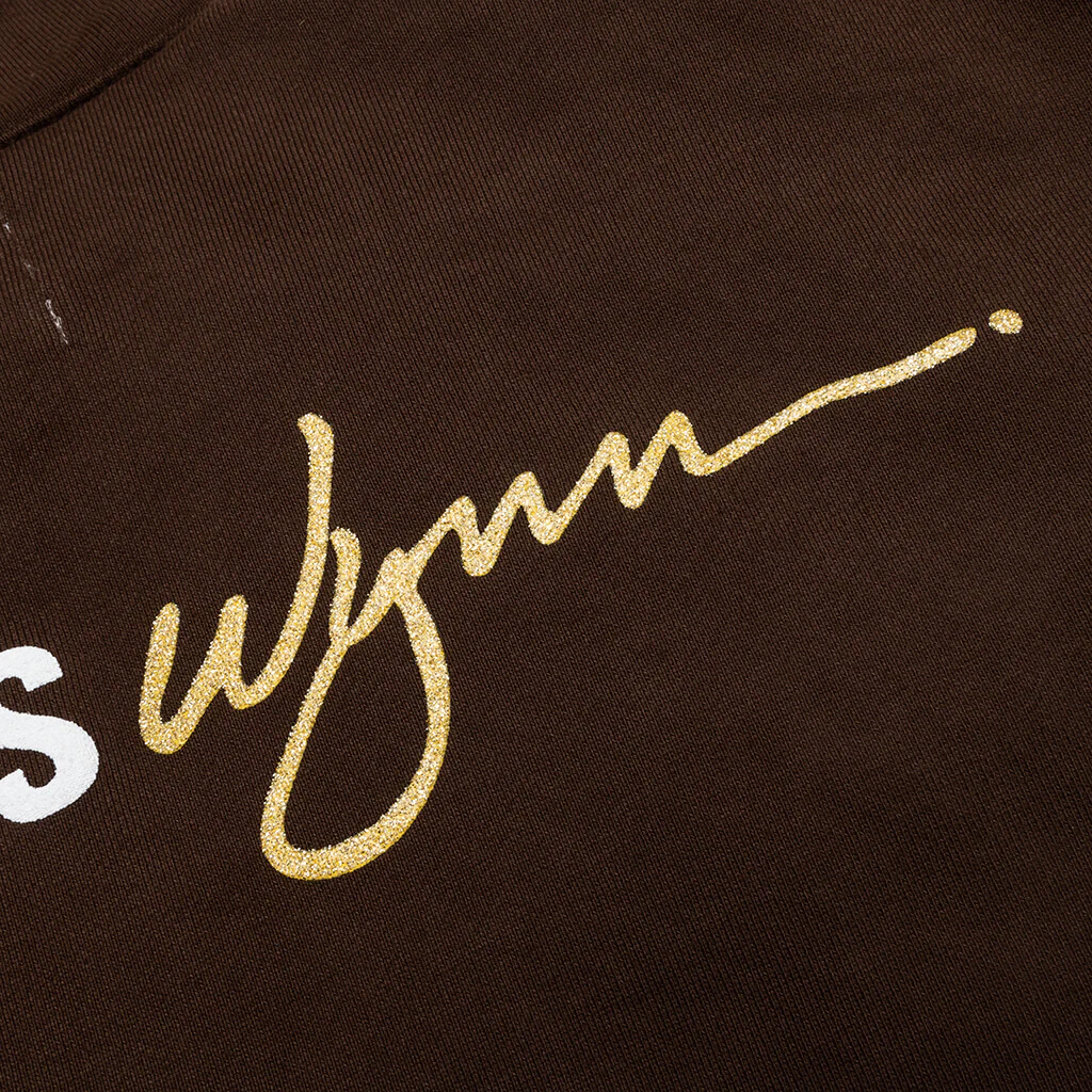 Feature x Wynn Logo Lock Up Hoodie - Bitter Chocolate - Image 5