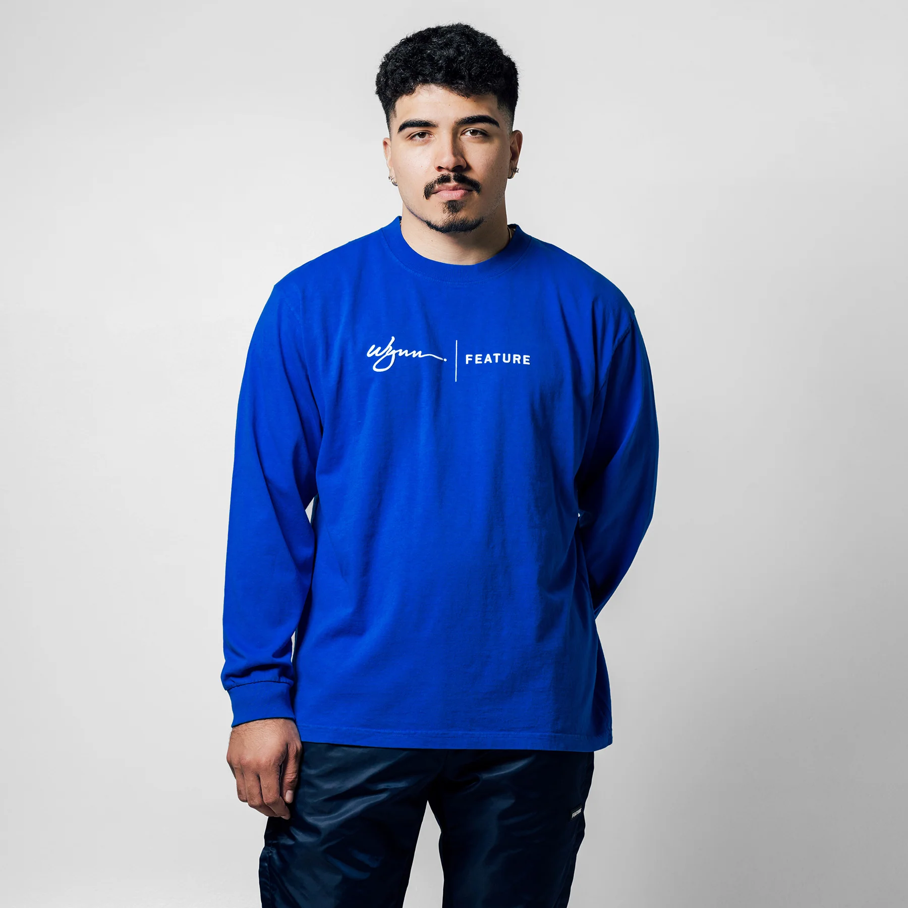 Feature x Wynn Logo Lock Up L/S Tee - Dazzling Blue - Image 8